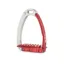 Tech Venice Sloped Evo Safety Stirrups-Silver/Red